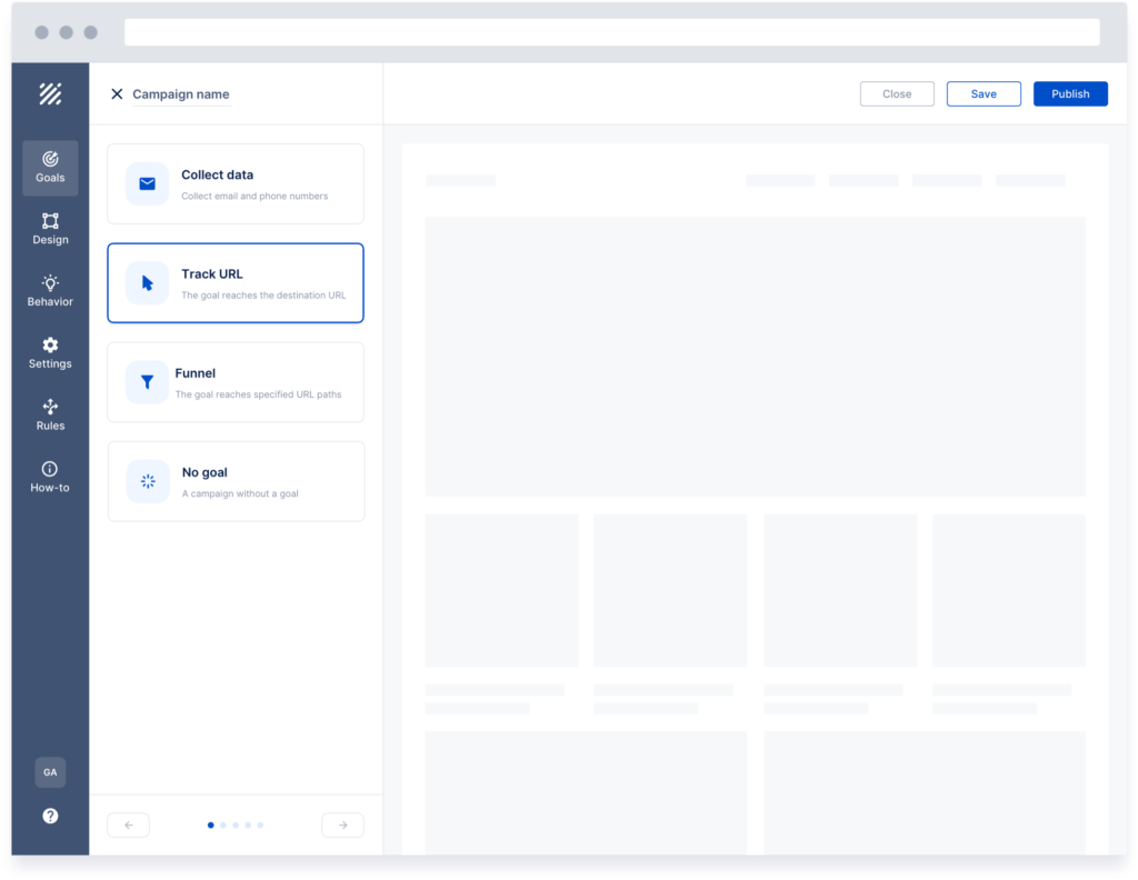 The analytics feature in Nextsale