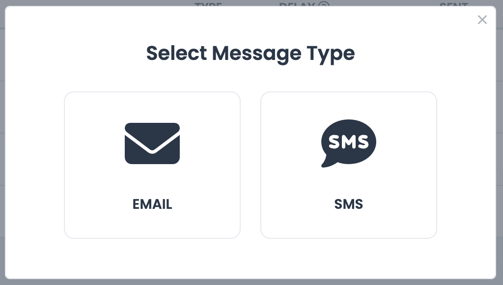 Choosing between an email and SMS sequence in LocalImpact