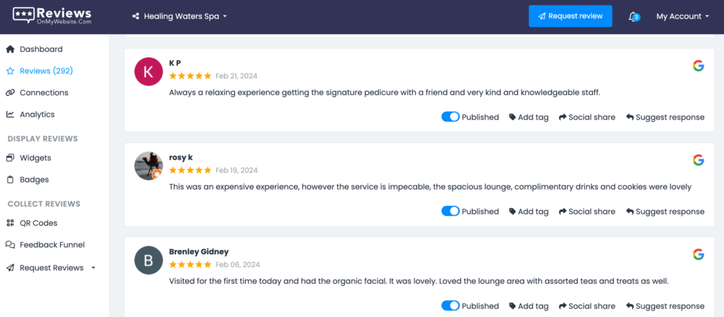 LocalImpact review feed