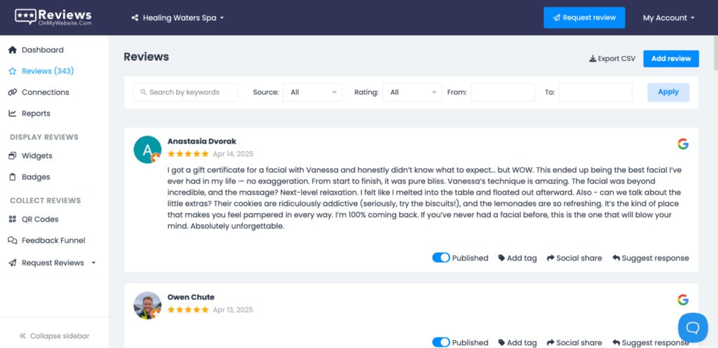 LocalImpact review feed