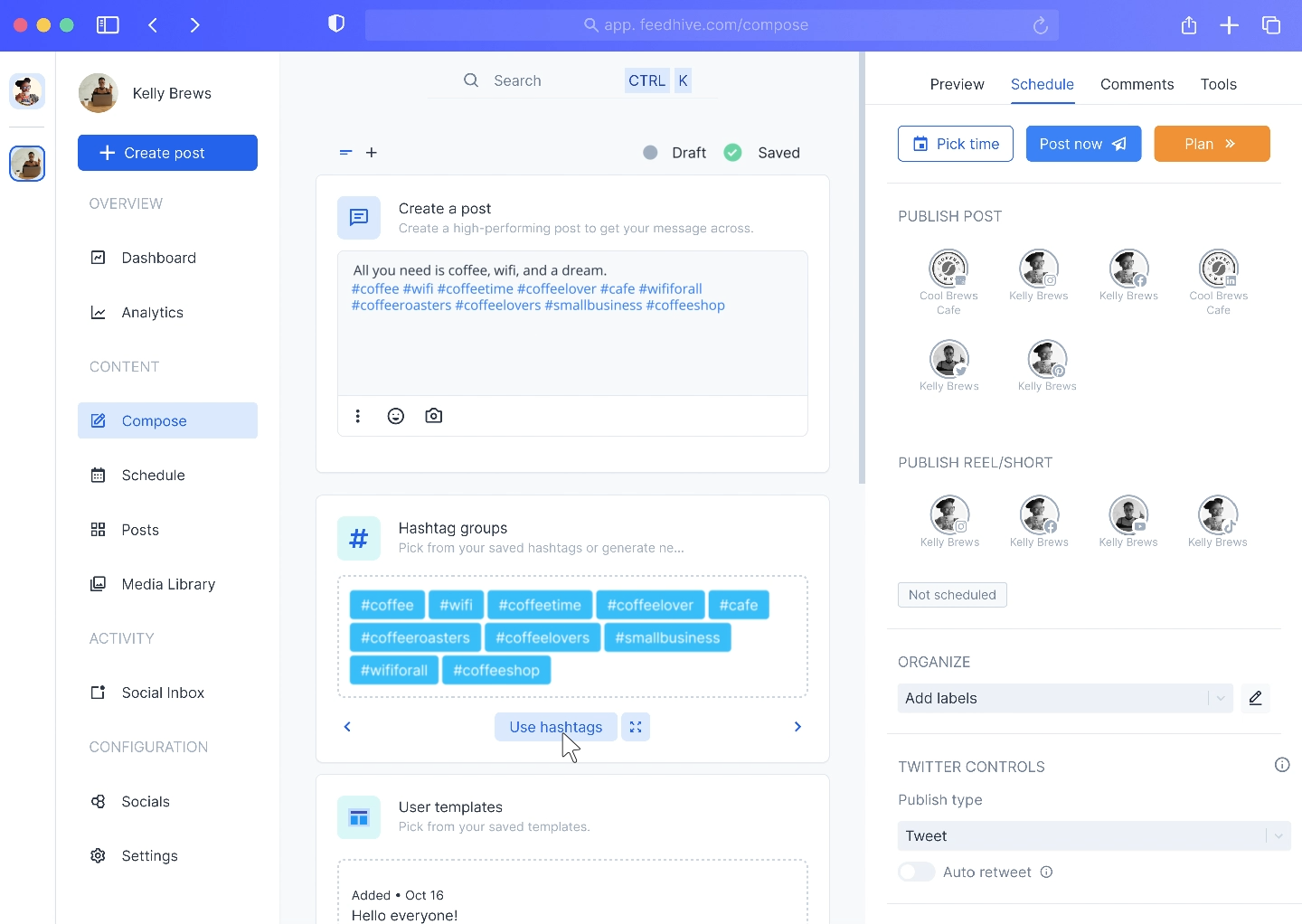 Feedhive screenshot