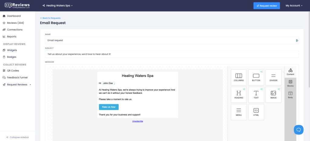 Creating an email request sequence in LocalImpact