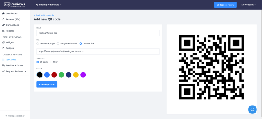 The QR code feature in LocalImpact