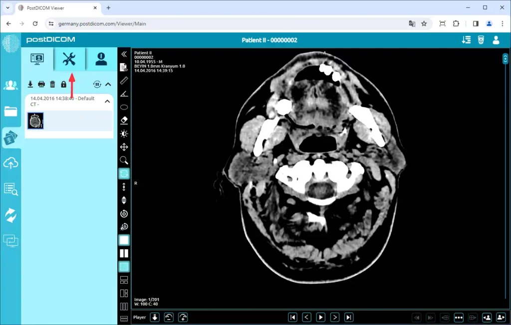 PostDICOM screenshot