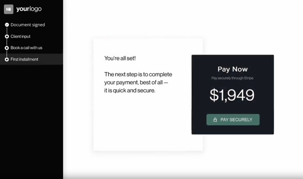 Better Proposals payment feature screenshot