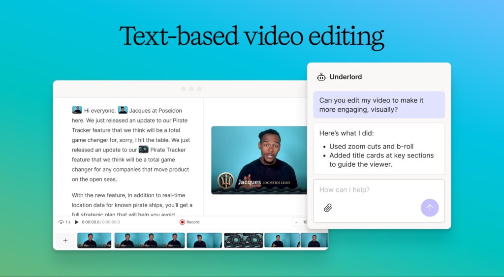 Descript screenshot