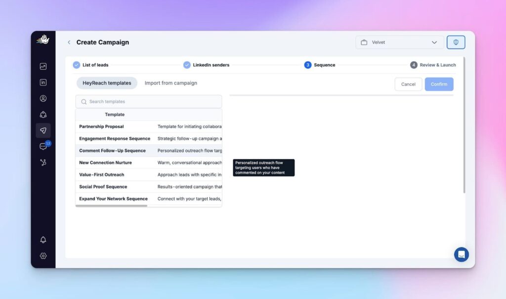 HeyReach screenshot