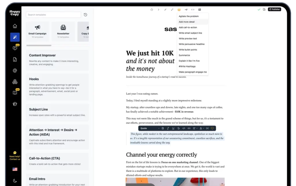 Hoppy Copy screenshot
