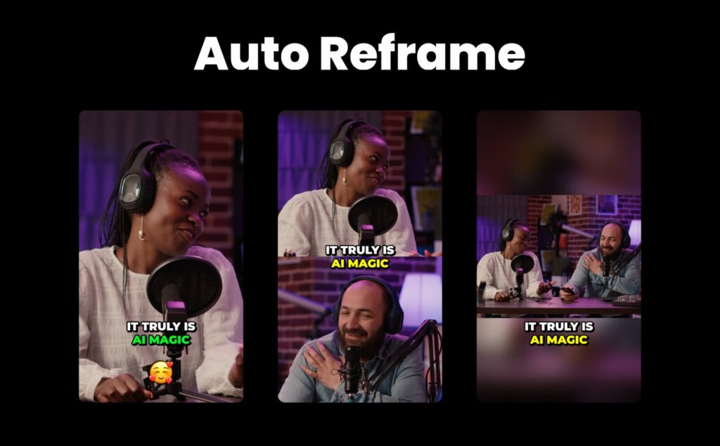 Opus Clip auto reframe screenshot