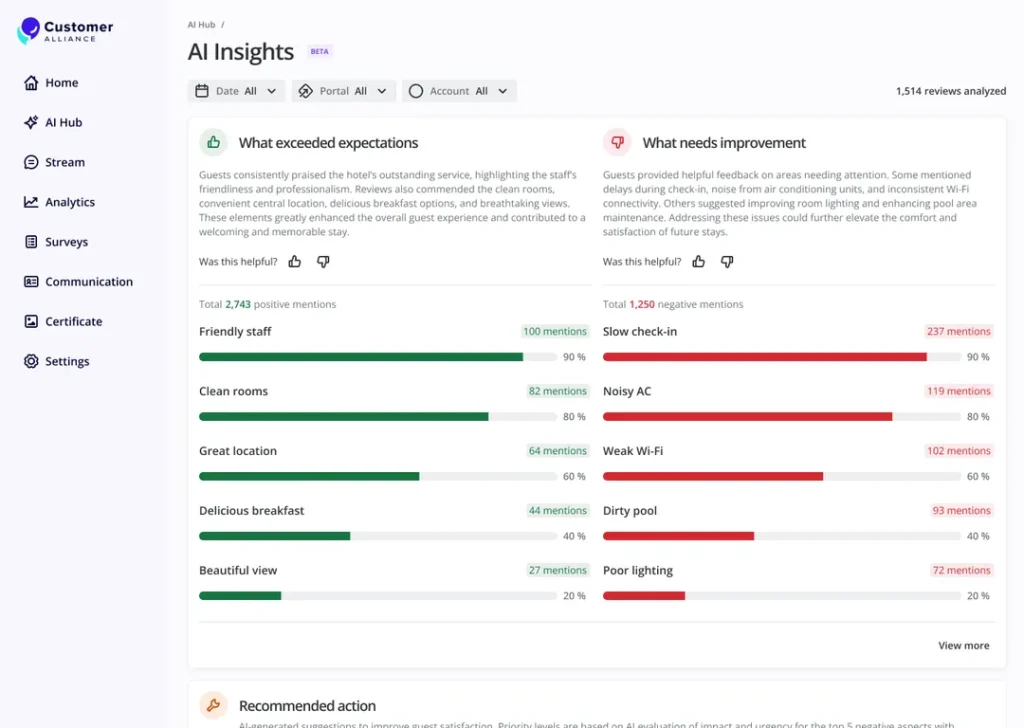 Customer Alliance screenshot